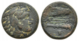 KINGS OF MACEDON. Alexander III 'the Great' (336-323 BC). Ae. 5.53 g. 17.20 mm.