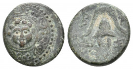 KINGS OF MACEDON. Alexander III "the Great" (336-323 BC). 1/2 Unit. Ae. 3.53 g. 16.55 mm.