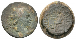 SELEUKID KINGDOM. Antiochos IV Epiphanes. (175-164 BC). Ae. 8.12 g. 19.80 mm.