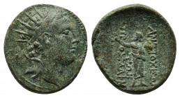 SELEUKID KINGDOM. Antiochos IV Epiphanes (175-164 BC). Ae. 7.67 g. 19.8 mm.