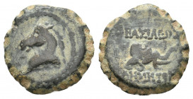 SELEUKID KINGDOM. Demetrios I Soter (162-150 BC). Ae. 3.77 g. 16 mm.