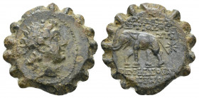 SELEUKID KINGDOM. Antiochos VI Dionysos (144-142 BC). Ae. 8 g. 22.90 mm.