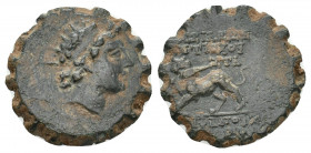 SELEUKID KINGDOM. Antiochos VI Dionysos (144-142 BC). Ae. 3.84 g. 17.85 mm.