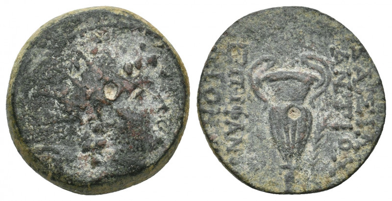 SELEUKID KINGDOM. Antiochos VI Dionysos (144-142 BC). Ae. 8.01 g. 19.80 mm.