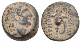 SELEUKID KINGDOM. Tryphon. Antioch. (142-138 BC). Ae. 5.63 g. 16.30 mm.