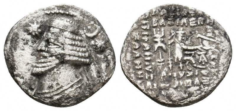 KINGS of PARTHIA. Orodes II (57-38 BC). AR Drachm. 3.03 g. 19.90 mm.