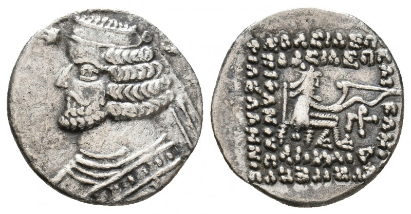 KINGS of PARTHIA. Orodes II (Circa 57-38 BC). AR Drachm. 3.23 g. 19.60 mm.