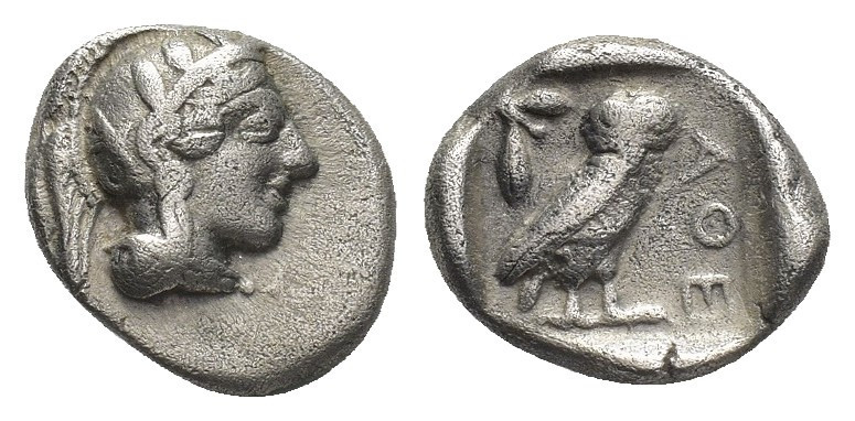 ATTICA. Athens. (Circa 454-404 BC). AR Drachm. 4.10 g. 15 mm.