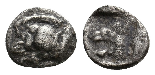 MYSIA. Kyzikos. (450-400 BC). AR Hemiobol. 0.47 g. 8.65 mm.