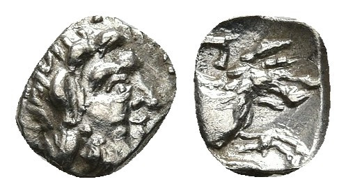 LYCAONIA. Laranda. (Circa 324/3 BC). AR Hemiobol. 0.43 g. 6.8 mm.