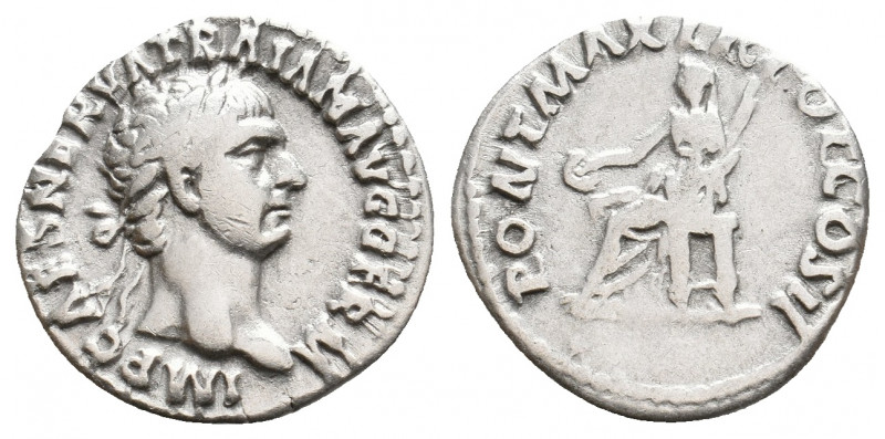 TRAJAN, 98-117 AD. AR, Denarius. Rome. 2.72 g. 17.70 mm.