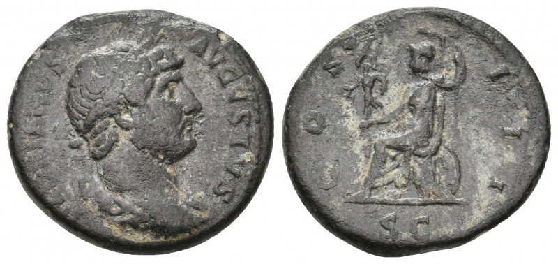 HADRIAN, 117-138 AD. AE, As. Rome. 8.38 g. 24.75 mm.