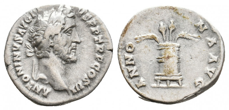 ANTONINUS PIUS, 138-161 AD. AR, Denarius. Rome. 3.07 g. 17.60 mm.