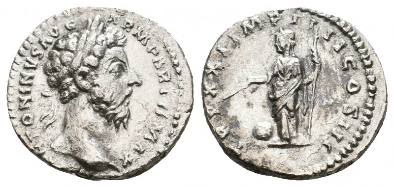 MARCUS AURELIUS, 161-180 AD. AR, Denarius. Rome. 3.24 g. 18.20 mm.