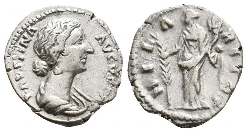 FAUSTINA II, 147-176 AD. AR, Denarius. Rome. 3.38 g. 18.70 mm.