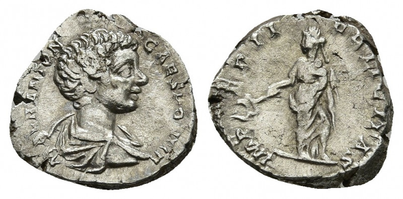 CARACALLA, 197-217 AD. AR, Denarius. Rome. 3.42 g. 17.2 mm.