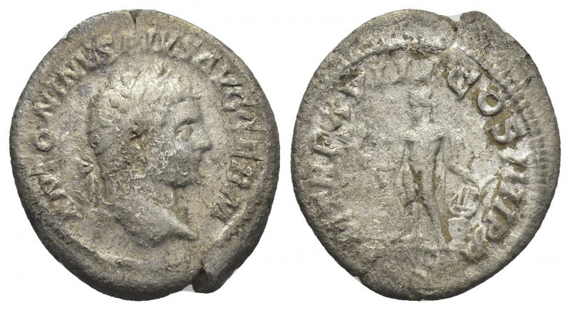 CARACALLA, 198-217 AD. AR, Denarius. Rome. 2.0 g. 20 mm.