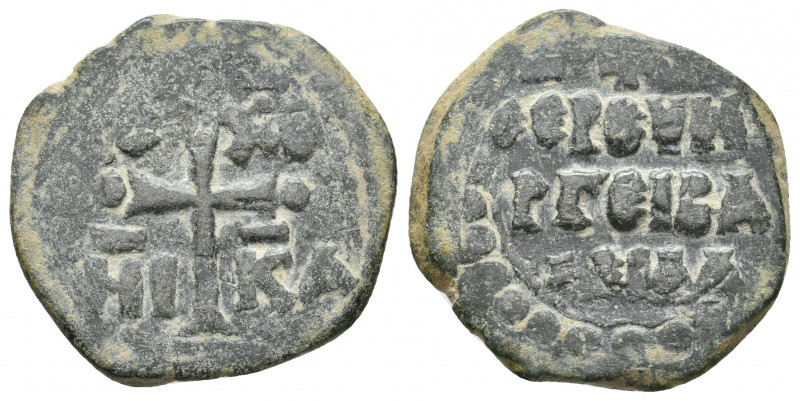 ALEXIUS I COMNENUS, 1081-1118 AD. AE, Follis. Thessalonica. 9.45 g. 24.20 mm.