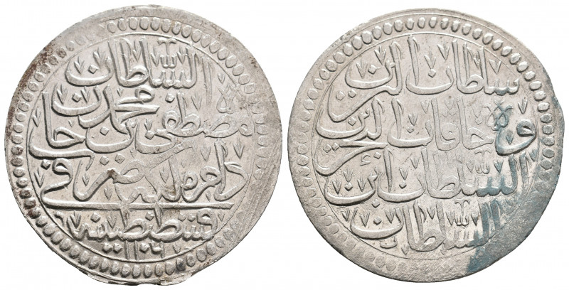 Ottoman Empire. MUSTAFA II, 1695-1703 AD/ 1106-1115 AH. AR, Zolta (Zolota). Qust...