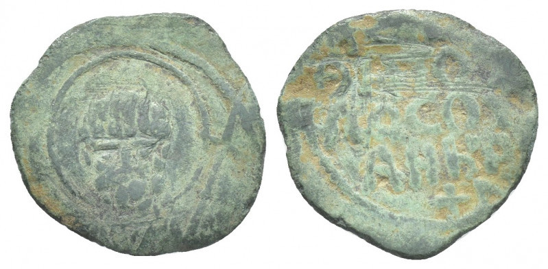 Crusaders. Antioch. TANCRED, Regent, 1101-1112 AD. AE, Follis. 1.66 gr. 17 mm