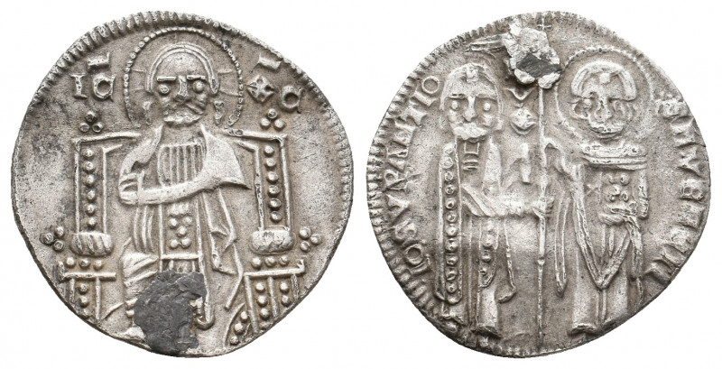 Italy, Venice. GIOVANNI SORANZO, 1312-1328 AD. AR, Grosso. 2.07 g. 20.75 mm.