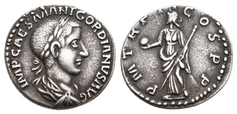 GORDIAN III, AR, Denarius. Modern imitation. 3.28 g. 17.90 mm