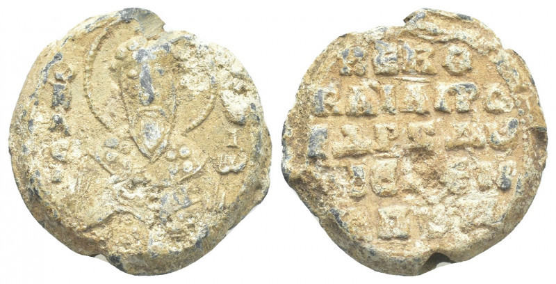 Byzantine seal. 12.58 g. 22 mm.