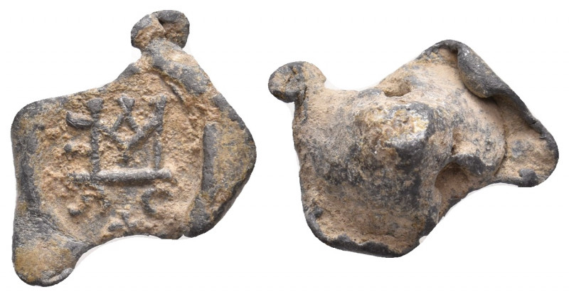 Byzantine seal or token 3.53 g. 15 mm.