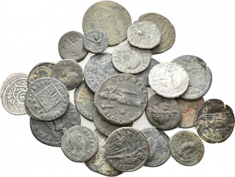 30 GREEK/ROMAN/ISLAMIC SILVER/BRONZE COIN LOT
See picture.No return.