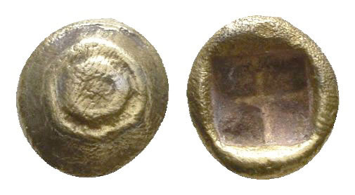 IONIA. Ca. 600-550 BC. EL Condition: Very Fine 

 Weight: 0,25 gr Diameter: 5,...