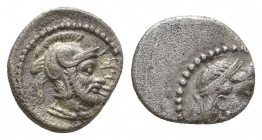 Cilicia, Tarsos AR Obol. Datames, Satrap of Cilicia and Cappadocia. Struck 378-372 BC Condition: Very Fine 

 Weight: 0,8 gr Diameter: 10,2 mm