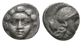 Greek Obol, Ca. 350-300 BC. AR. Condition: Very Fine 

 Weight: 0,9 gr Diameter: 9 mm