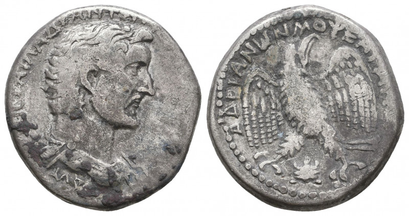 CILICIA, Mopsouestia-Mopsos. Antoninus Pius. AD 138-161. AR Tetradrachm. Barehea...