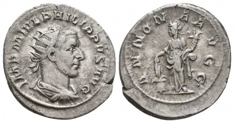 Roman Imperial Philip I AR Denarius. Rome Condition: Very Fine 

 Weight: 3,7 ...