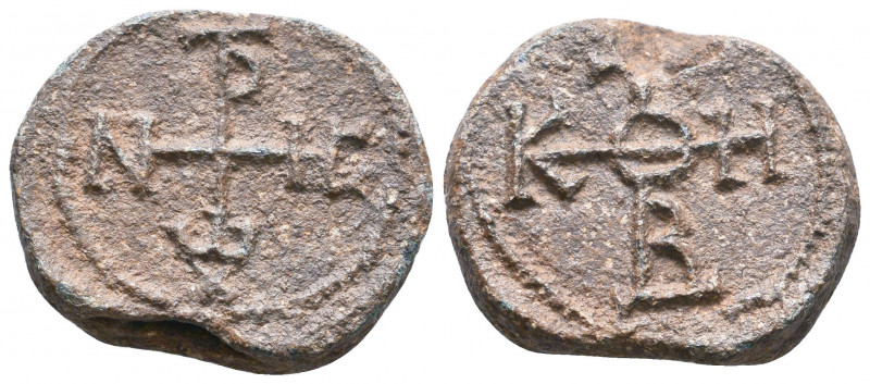 Byzantine Lead Seals, 7th - 13th Centuries Condition: Very Fine 

 Weight: 14,...