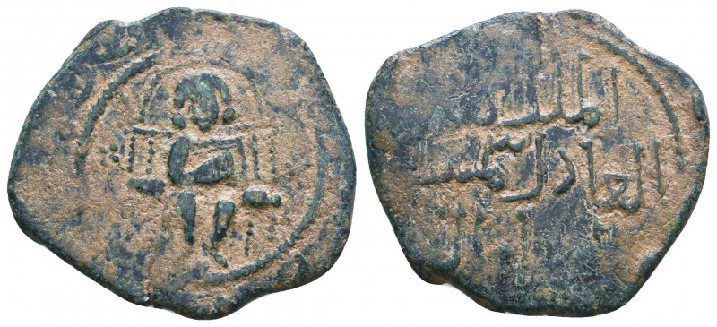 DANISHMENDID: Shams al-Din Isma'il, 1164-1172, AE dirham NM, ND, A-1247, enthron...