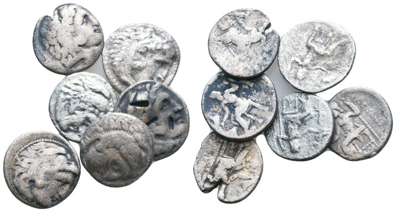 ANCIENT LOT OF ROMAN GREEK SILVER FIVE COINS Greek Condition: Very Fine 

 Wei...