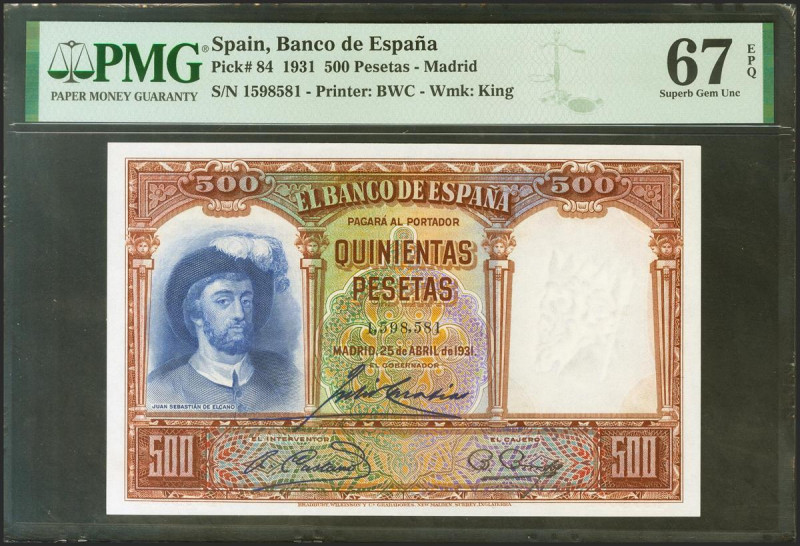 500 Pesetas. 25 de Abril de 1931. Sin serie. (Edifil 2021: 361, Pick: 84). Raro ...