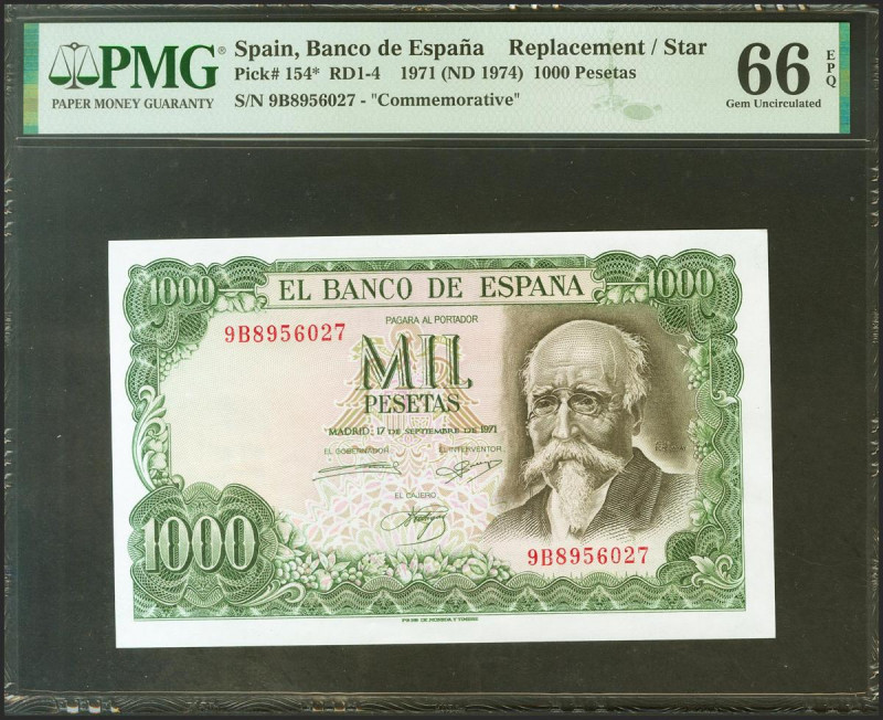 1000 Pesetas. 17 de Septiembre de 1971. Serie especial 9B. (Edifil 2021: 474d). ...