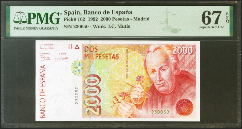 2000 Pesetas. 24 de Abril de 1992. Sin serie. (Edifil 2021: 482, Pick: 162). Rar...