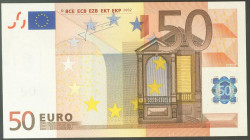 50 Euros. 1 de Enero de 2002. Firma Trichet. Serie V (España). (Edifil 2021: 489A). SC.