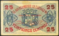 CARTAGENA (MURCIA). 25 Céntimos. Junio 1937. (González: 1684). MBC.