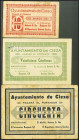 CIEZA (MURCIA). 10 Céntimos, 25 Céntimos y 50 Céntimos. (González: 1964/66). Inusual serie completa. EBC/MBC.