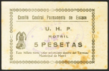 MOTRIL (GRANADA). 50 Céntimos. (1937ca). Comité Central Permanente de Enlace. (González: 3744). Muy raro. MBC.