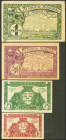 MURCIA. 10 Céntimos, 25 Céntimos, 50 Céntimos y 1 Peseta. (1937ca). Series M, D, G y G, respectivamente. (González: 3770/73). Inusual serie completa. ...