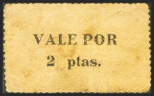 ALBESA (LERIDA). 2 Pesetas. (1937ca). (González: 6111). Rarísimo. EBC+.