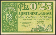 GERONA. 25 Céntimos. Junio 1937. (González: 8031). EBC.