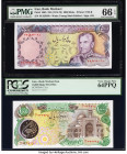 Iran Bank Markazi 5000; 10,000 Rials ND (1974-79); (1981) Pick 106b; 131a Two Examples PMG Gem Uncirculated 66 EPQ; PCGS Very Choice New 64PPQ. 

HID0...