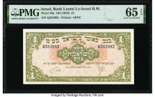 Israel Bank Leumi Le-Israel B.M. 1 Pound ND (1952) Pick 20a PMG Gem Uncirculated 65 EPQ. 

HID09801242017

© 2022 Heritage Auctions | All Rights Reser...