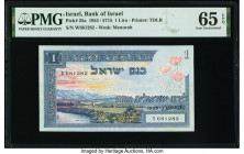 Israel Bank of Israel 1 Lira 1955 / 5715 Pick 25a PMG Gem Uncirculated 65 EPQ. 

HID09801242017

© 2022 Heritage Auctions | All Rights Reserved